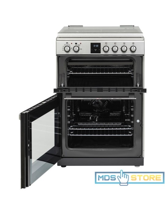 Belling FSDF608Dc 60cm Double Oven Dual Fuel Cooker - Stainless Steel 444444804