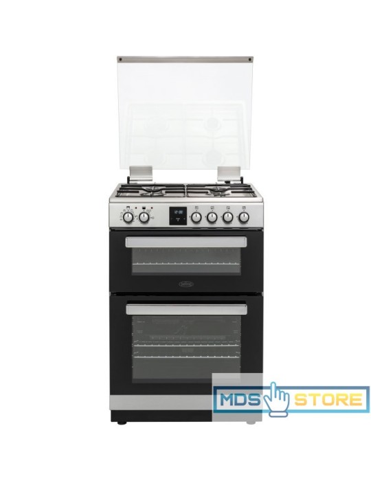 Belling FSDF608Dc 60cm Double Oven Dual Fuel Cooker - Stainless Steel 444444804