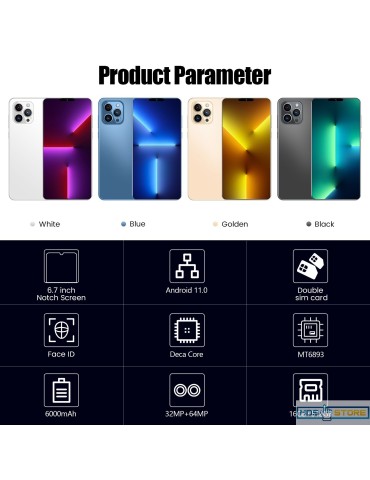 The NEW 2022 I13 Pro Max 6.7 Inch Smartphone