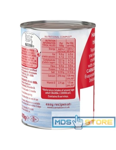 Carnation Evaporated Milk 410G - 14Oz
