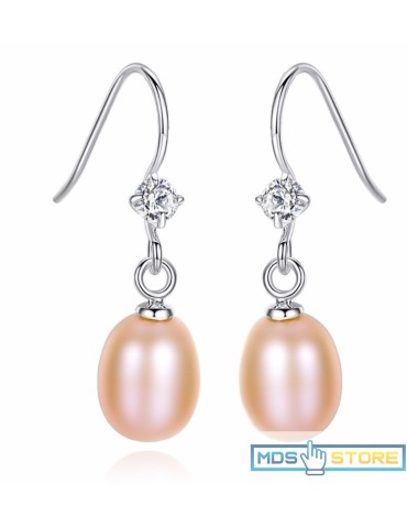 Pearl drop earrings 925 sterling silver 