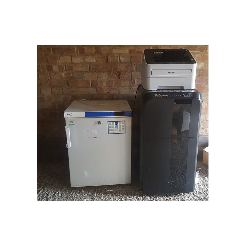 Used Fellowes 300c Shredder, Brother Fax Machine and Lec Mini fridge - Office clearance Used Fellowes 300c Shredder, Brother Fax Machine and Lec Mini fridge - Office clearance
